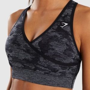 Black Camo Seamless Sports Bra Gymshark